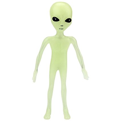 Off the Wall Toys Alien Glow-in-the-Dark 6" Bendable Action Figure Toy