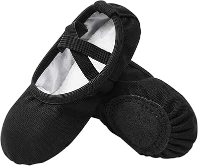 Stelle Canvas Ballet Shoes Toddler Girls Ballet Slippers No-Tie Boys Dance Shoes