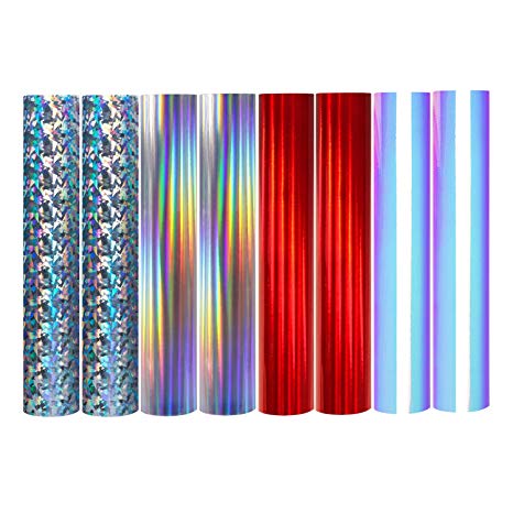TECKWRAP Holographic Chrome Craft Vinyl Sheets, Crown Pack