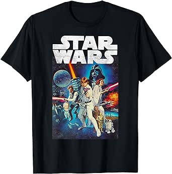 Star Wars Vintage Cast Poster Disney  T-Shirt