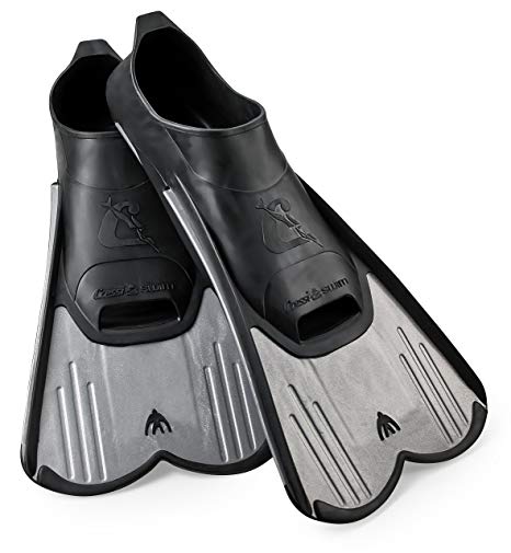 Cressi Short Full Foot Pocket Fins for Swimming or Training in the Pool and in the Sea | Light: made in Italy