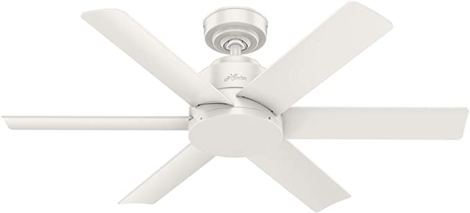 Hunter Fan Company 59614 Hunter Kennicott Indoor/Outdoor Ceiling Fan with Wall Control, 44, Fresh White