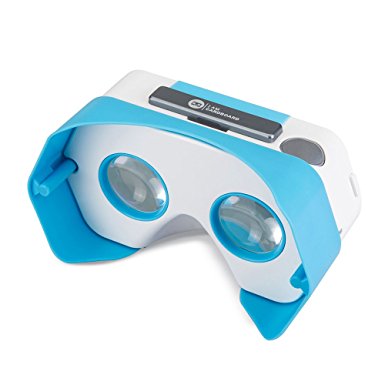 DSCVR Headset inspired by Google Cardboard v2 IO 2015 VR Gear for Apple iPhone and Android Smartphones - Google WWGC Certified Virtual Reality Viewer (Blue)