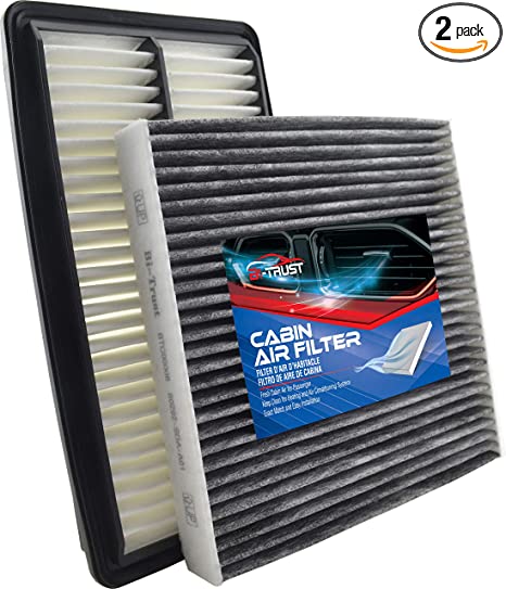 Bi-Trust Engine Cabin Air Filter Kit,Replacement for Honda Ridgeline V6 3.5L 2017-2020 Pilot V6 3.5L 2016-2020 Acura Mdx V6 3.0L 2017-2020