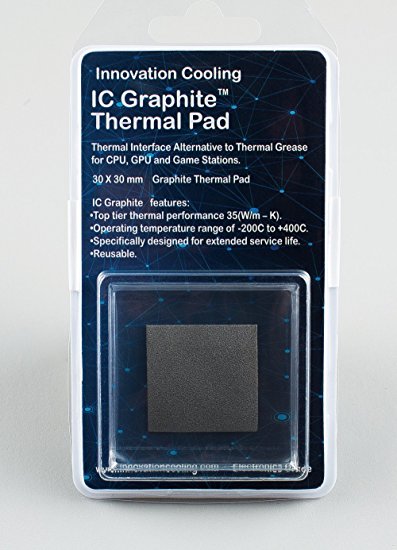 Innovation Cooling Graphite Thermal Pad – Alternative To Thermal Paste/Grease (30 X 30 mm)