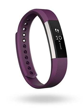 Fitbit Alta Fitness Tracker, Silver/Plum, Large