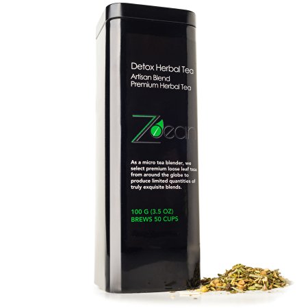Zoean's Daily Detox Herbal Mint Premium Tea. Artisan Blend Premium100% REAL NATURAL TEA - no added preservatives, Whole-Body Health Tonic. 100 Grams/3.5oz