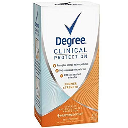 Degree Clinical Protection Anti-Perspirant & Deodorant, Summer Strength 1.7 oz ( Pack of 2)