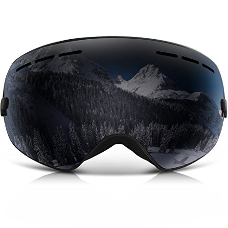 Zionor Snowmobile Snowboard Skate Ski Goggles with Detachable Lens