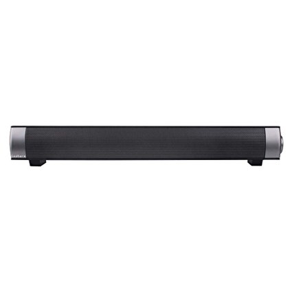 Sound Bar IP-08 Bluetooth 3.0 mini 2-ch 10W Stereo Wireless Leshare Speakers With Subwoofer Recharge 3.7V 2000mAH Battery Microphone Headphone Jack for PC Laptop Desktop Computers TV (Black)