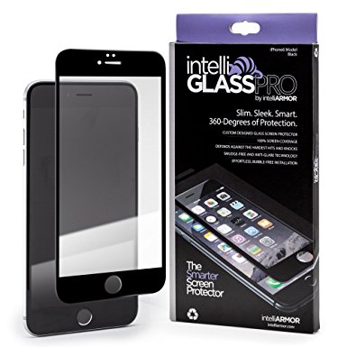 iPhone 6/6S PLUS intelliGLASS Anti-Radiation (Black) - The Smarter Glass Screen Protector by intelliARMOR To Guard Against Scratches and Drops. Ultra HD Clear, Max Touchscreen Accuracy.