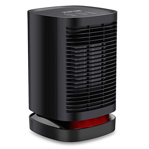 Space Heater Fan 950W PTC Ceramic Oscillating Heater with 3 Working Modes Overheat and Tip Over Protection for Home Office Desktop Living Room Bedroom Baby Room Floor Night Table