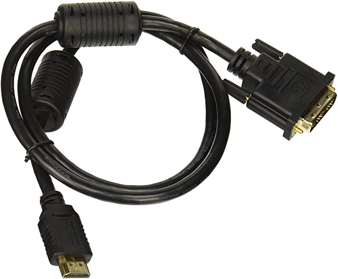 Monoprice 102661  3ft 28AWG High Speed HDMI to Adapter DVI Cable with Ferrite Cores - Black