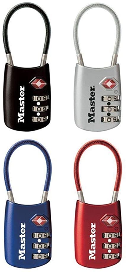 Master Lock 4688D TSA Approved Luggage Lock - (Pack of 4)