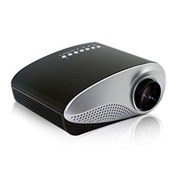 MeMeDa Generic Mini Portable LED Mini Projector LCD LED Multimedia Projector for Home Theater (720P Support, PC Laptop HDMI VGA USB SD AV Input, 60 Lumens, 20 - 100 inches Image Size)