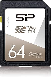 Silicon Power 64GB V90 Superior Pro R/W Up to 290/160 MB/s UHS-II SDXC Memory Card