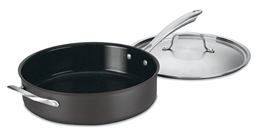 Cuisinart GG33-30H GreenGourmet Hard-Anodized Nonstick 5-1/2-Quart Saute Pan with Helper Handle and Cover