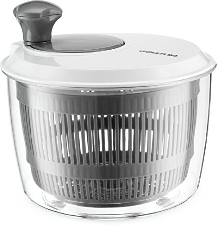 Gourmia GSA9135 Mini Salad Spinner – Easy Lettuce and Herb Rinsing, Drying and Prep – Mix and Fluff Leafy Greens – BPA Free and Top Rack Dishwasher Safe