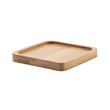 T4U 3.75 Inch bamboo Square Bamboo Tray Sandy beige