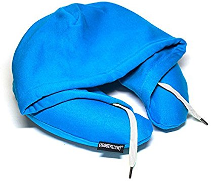HoodiePillow Brand (Inflatable) Travel Hoodie Pillow - Blue