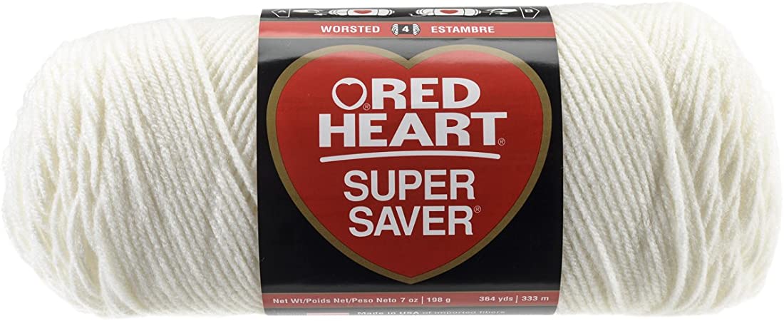 Red Heart Super Saver Yarn, Soft White