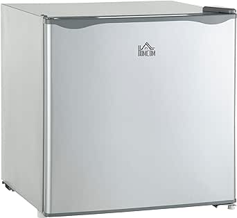 HOMCOM Mini Freezer Countertop, 1.1 Cu.Ft Compact Upright Freezer with Removable Shelves, Reversible Door for Home, Dorm, Apartment and Office, Gray