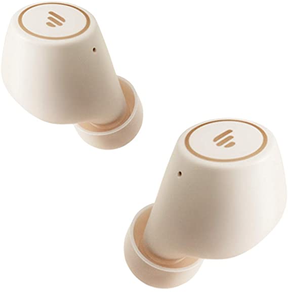 Edifier TWS1 PRO True Wireless Earbuds - Bluetooth V5.2 - CVC 8.0 Noise Cancelling - 42H Playtime - IP65 Waterproof - USB C - Built-in Dual Microphones -Ivory White