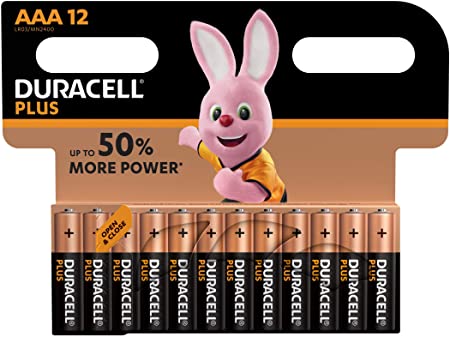 1 X DURACELL 15071702 BATTERY- ALKALINE AAA PLUS 12PK - Pack of 12