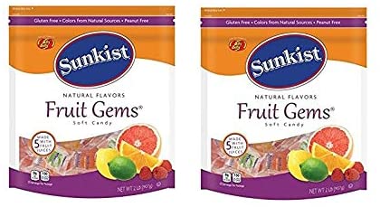 Sunkist Fruit Gems Soft Candy, Assorted Natural Flavors, 4-lb