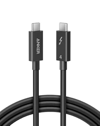 Anker Thunderbolt 4 Zertifiziertes Kabel USB-C auf USB-C Kabel mit 100W Leistung, Unterstützt 8K Display und 40 Gbit/s Datentransfer, Kompatibel mit iPhone 15, MacBook, iPad, Samsung Galaxy S23