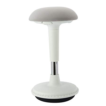 CO-Z Active Learning Stool, Sitting Balance Chair w/Adjustable Height for Office Stand up Desk (White)