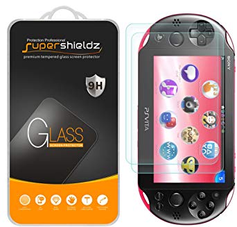 [2-Pack] Supershieldz for Sony PlayStation Vita PCH-2000 / PS Vita PSV 2000 [Tempered Glass] Screen Protector, Supershieldz Anti-Scratch, Anti-Fingerprint, Bubble Free, Lifetime Replacement Warranty