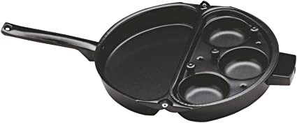 Norpro Nonstick Omelet Pan with Egg Poacher, One Size, As Shown