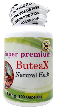 Super Premium ButeaX 500mg. 100 Vegetarian Capsules Highest Grade Butea Superba Natural Herbal Root Powder Extract