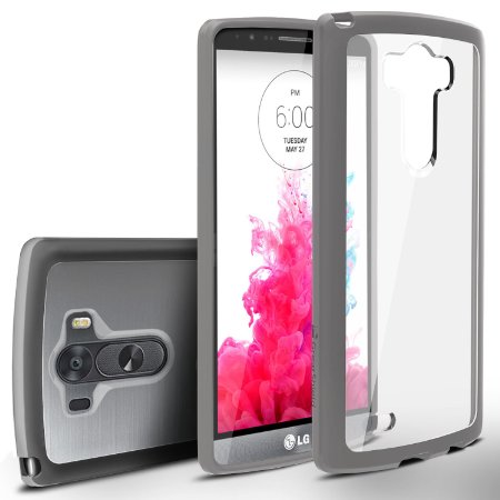 GreatShield LG G3 Case Retain Hybrid ShockProof Ultra Slim Fit Protective Bumper Case Cover for LG G3 Smartphone Gun Metal