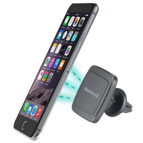 Car Mount Nekteck Magnetic Cradle-less Universal Car Phone Air vent Mount Holder with Swivel for iPhone 6S 6 6 Plus 5 5s 4 Samsung Galaxy S6 Edge Plus S5 S4 Note 5 4 3 Nexus 6P 5X More Black