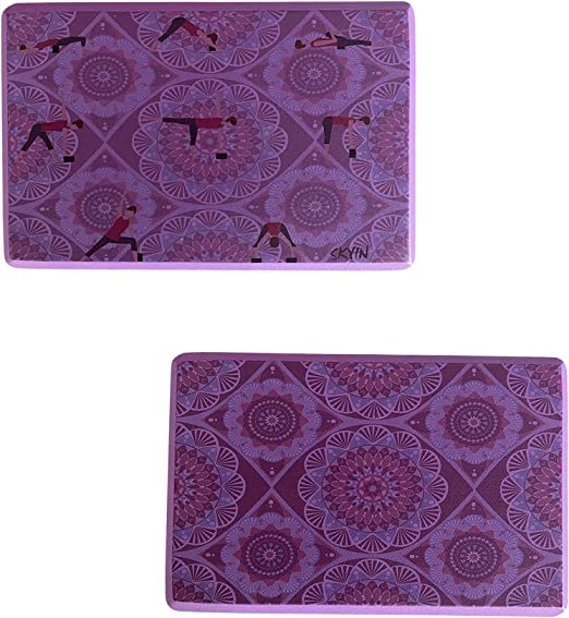 YOGA BLOCK,1 PCS,Guide pattern on the surface, EVA Foam Soft Non-Slip Surface for Yoga, Pilates, Meditation.