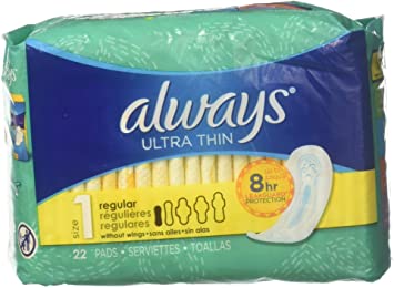 Always Pads, Ultra Thin, Without Wings, Regular 22 Pads
