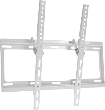 Proper Universal Tilting Wall Mount Bracket for 32" 40" 42" 43" 48" 50" and 55" Flat and Curved TV's - White
