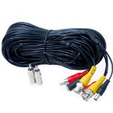 VideoSecu AV Video Audio and Power 100 Feet Pre-made All-in-One BNC Cable for CCTV Video Security Surveillance Camera with 2 RCA Male to BNC Female Connectors 3JG