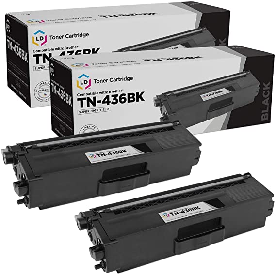 LD Products Compatible Toner Cartridge Replacements for Brother TN436BK Super High Yield (Black, 2-Pack)