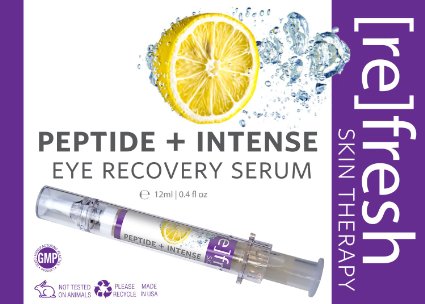 The Best Eye Serum Peptide + Intense Eye Cream for Dark Circles and Wrinkles, 12 ml, Eye Bags, Puffiness - Advanced Precision Applicator Maximizes Effectiveness -This Eye Gel Treatment Made with 100% Natural Ingredients - Most Effective Eye Serum Available