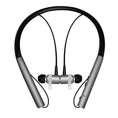 Labvon Wireless Bluetooth Headphones Bluetooth 4.2 Stereo Headset with lightweight neckband for your iPhone/Mac /Android Cell Phones Black (red) (black)