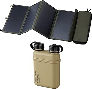 ELECOM NESTOUT 4-Panel Solar Panel Charger   15000mAh Outdoor Power Bank (Beige)