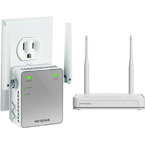 NETGEAR N300 Wi-Fi Router and Range Extender Bundle