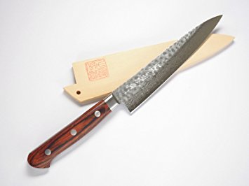 Norisada Hammered Damascus Petty Chef's Knife 5-Inch & Saya Cover