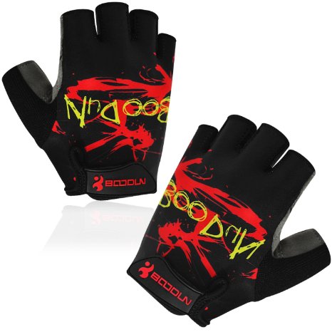 Bicycle Gloves, Anseahawk Biking Cycling Gloves Riding Racing Half Finger Gloves with Gel Pad Breathable Shock-absorbing