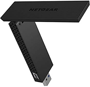 NETGEAR A6210-100PES AC1200 802.11ac Dual Band (300/867 Mbps) High Gain Wi-Fi USB 3.0 Adapter, Black