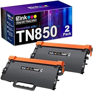 E-Z Ink (TM Compatible TN850 Toner Cartridge Replacement for Brother TN-850 TN820 TN-820 for MFC-L5800DW MFC-L5900DW MFC-L5850DW MFC-L5700DW HL-L6200DW HL-L5200DW (Black, 2 Pack)