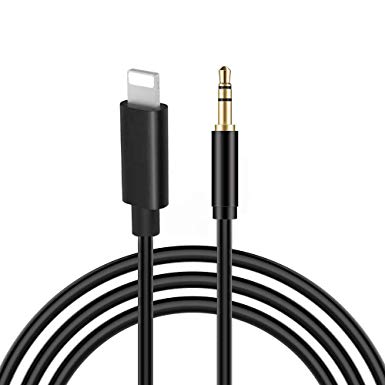 Aux Cord for Car, Lighting to 3.5mm Male Stereo Aux Cord Compatible with iPhone X/8/7/7 Plus/Xs/Xr Adapter Cable for Car or Home Stereo and Headphone- 3.3 Feet (1 Meter)